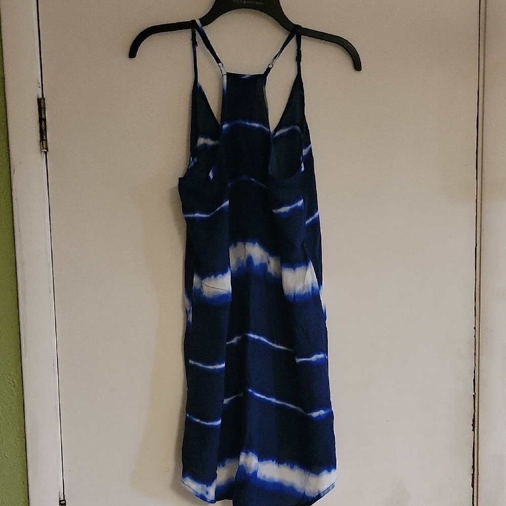 Blue & White Tie Dye Swim Suit Cover Up - Picture 4 of 6